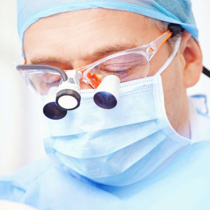 Doctor withh surgical glasses