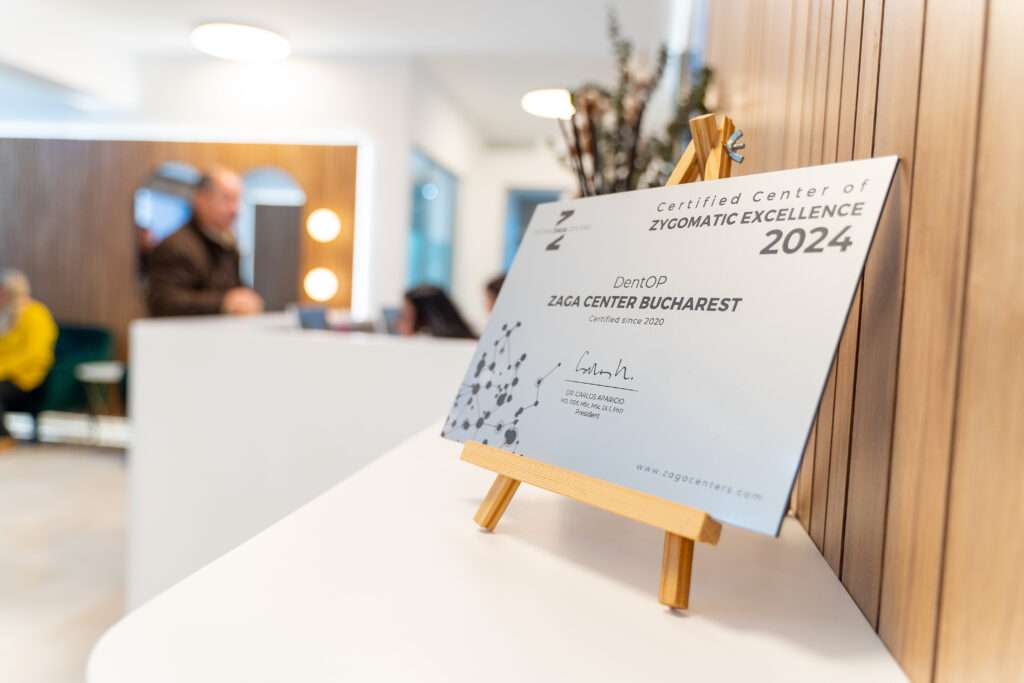 ZAGA Center Certification Plaque Bucharest