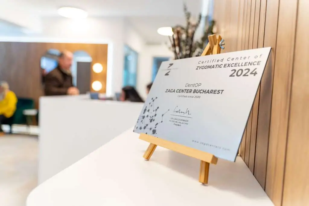 ZAGA Center Certification Plaque Bucharest