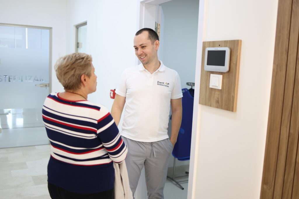 Dr. Corrado Cazacu with Patient - ZAGA Center Bucharest
