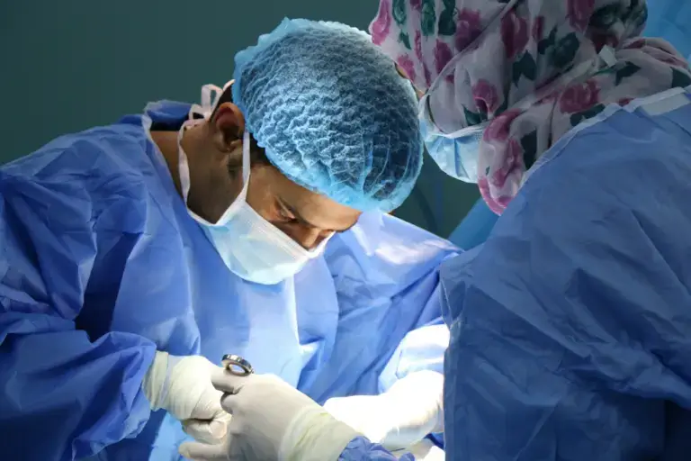 Doctor performing a surgery